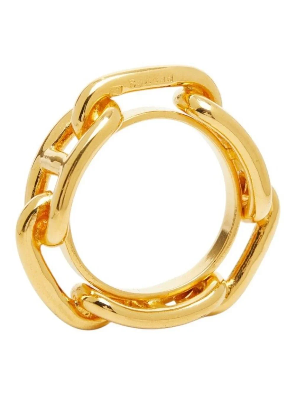 Hermes Lucade Chaine D'ancre Scarf Ring Gold Plated - Picture 6 of 6